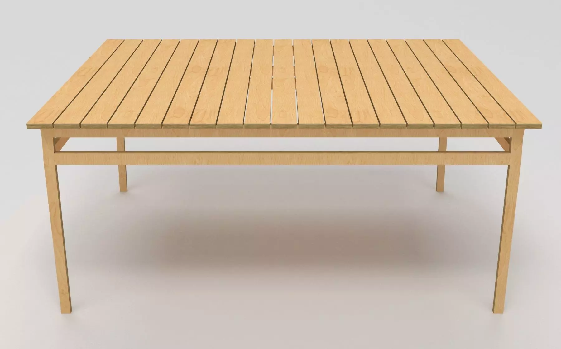 plywood table square low poly Low-poly 3D model_0