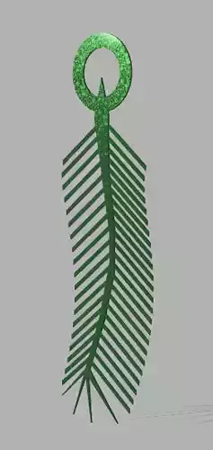 Coconut tree branch pendant 3D model