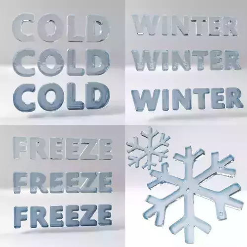 Ice Text Set