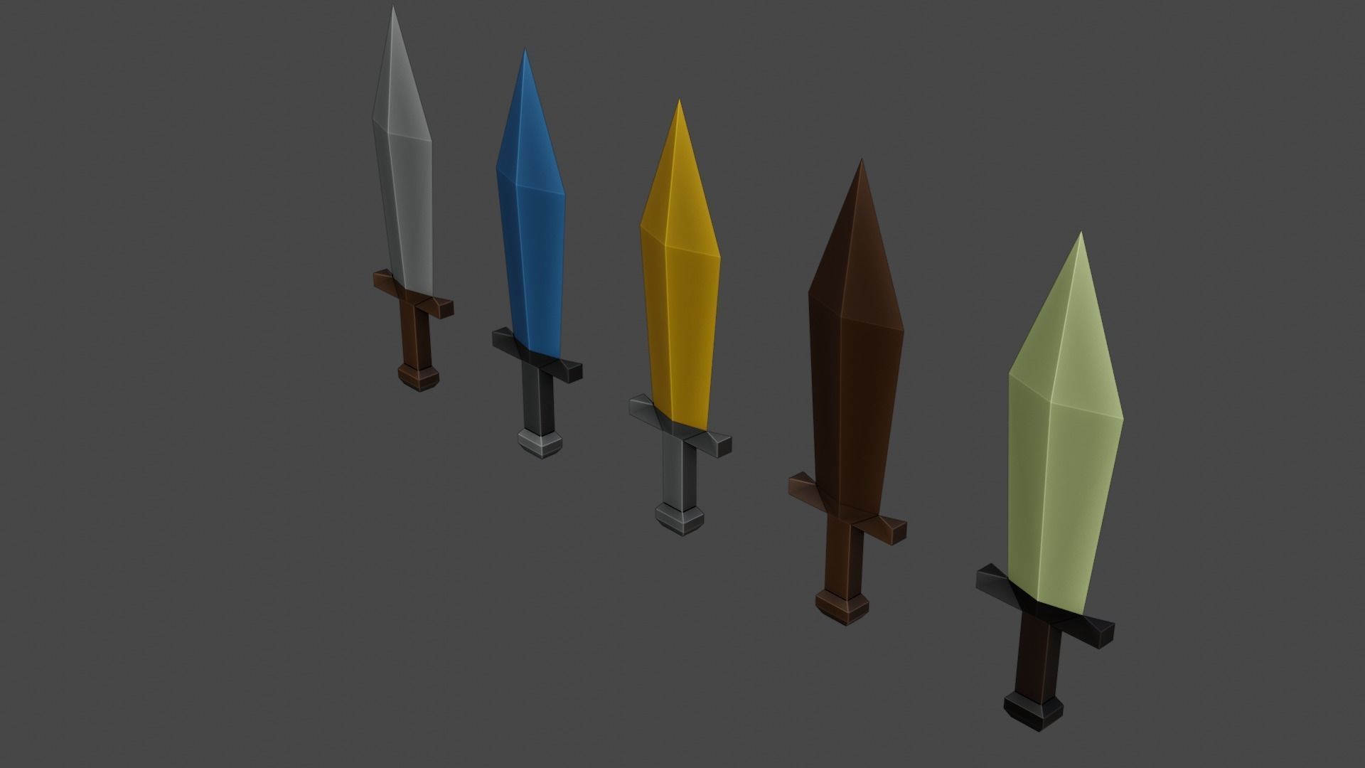 Sword Low poly Free low-poly 3D model_5