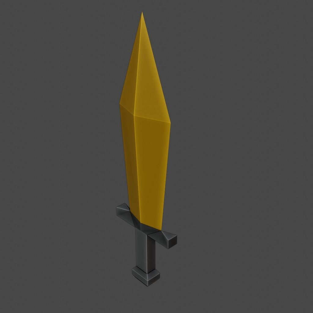 Sword Low poly Free low-poly 3D model_2