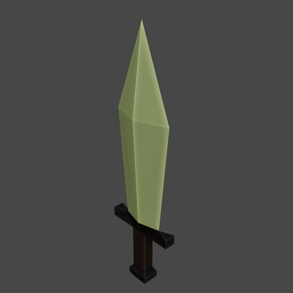 Sword Low poly Free low-poly 3D model_4