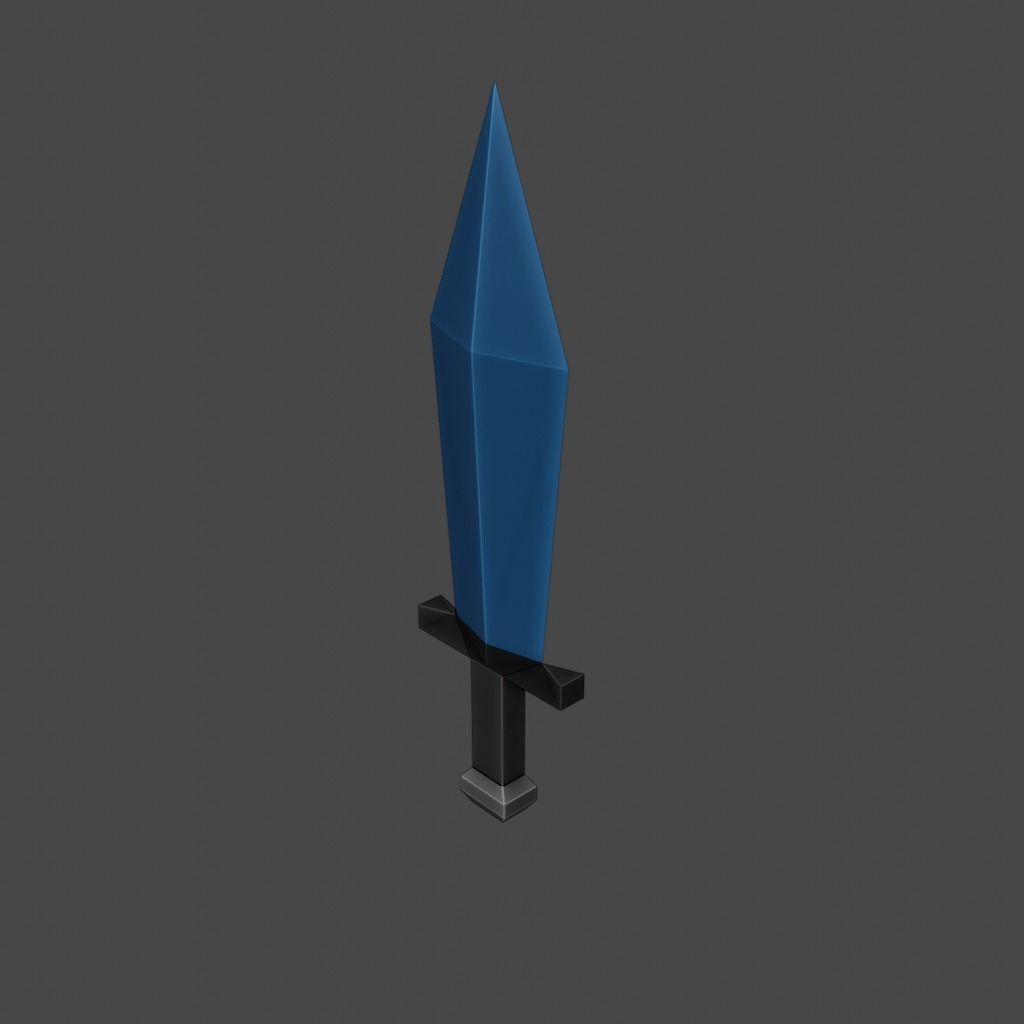 Sword Low poly Free low-poly 3D model_1