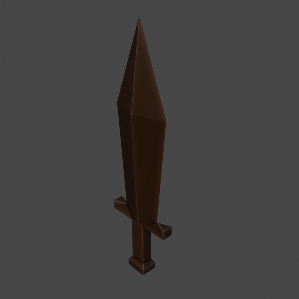 Sword Low poly Free low-poly 3D model_3