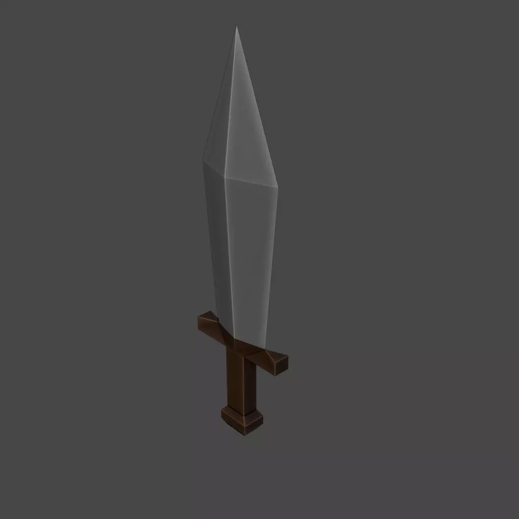 Sword Low poly Free low-poly 3D model_0