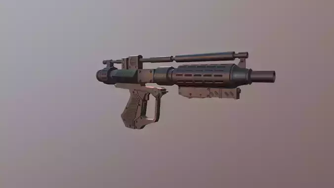E-5 blaster rifle Blaster Droid Low-poly 3D model