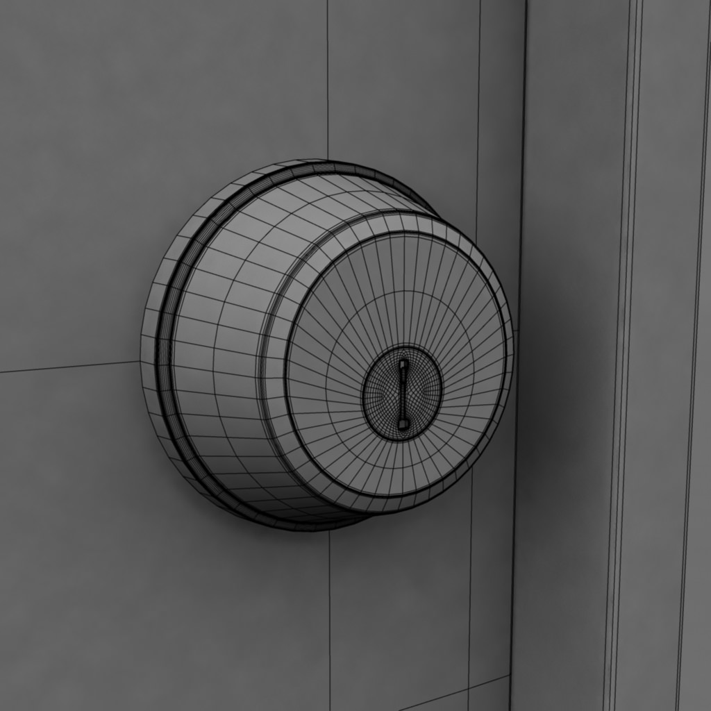 Simple Classic Door 3D model_6