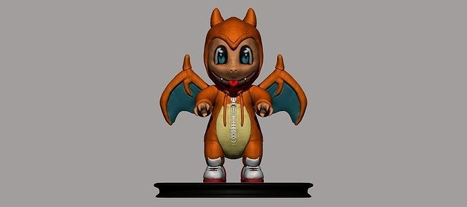 Charmander Onesie Costume 3D print model