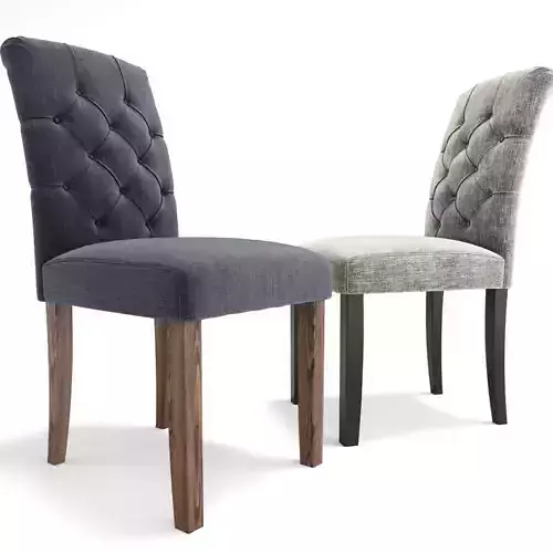 Roundhill Habit Tufted Dining Chair 3D model