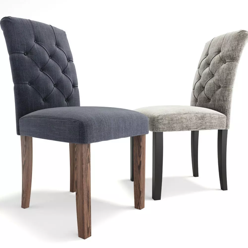 Roundhill Habit Tufted Dining Chair 3D model_0