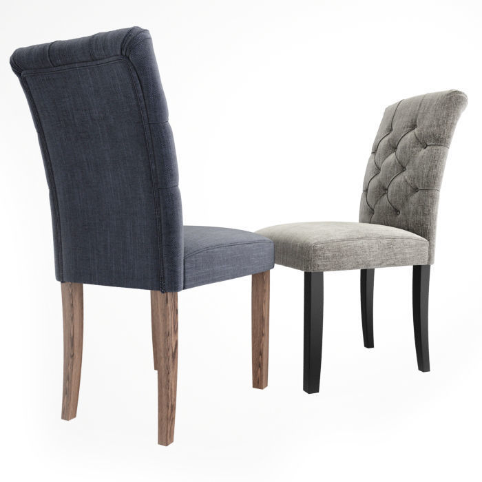 Roundhill Habit Tufted Dining Chair 3D model_1