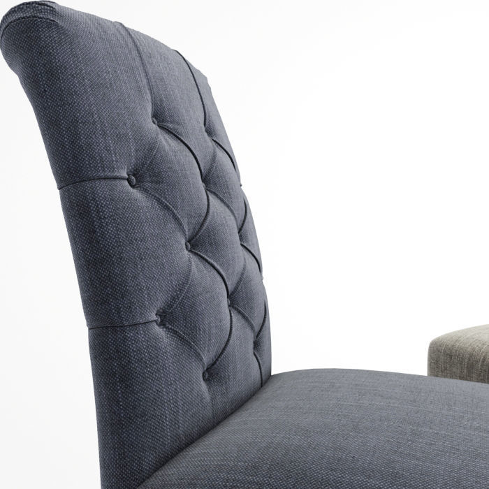 Roundhill Habit Tufted Dining Chair 3D model_2