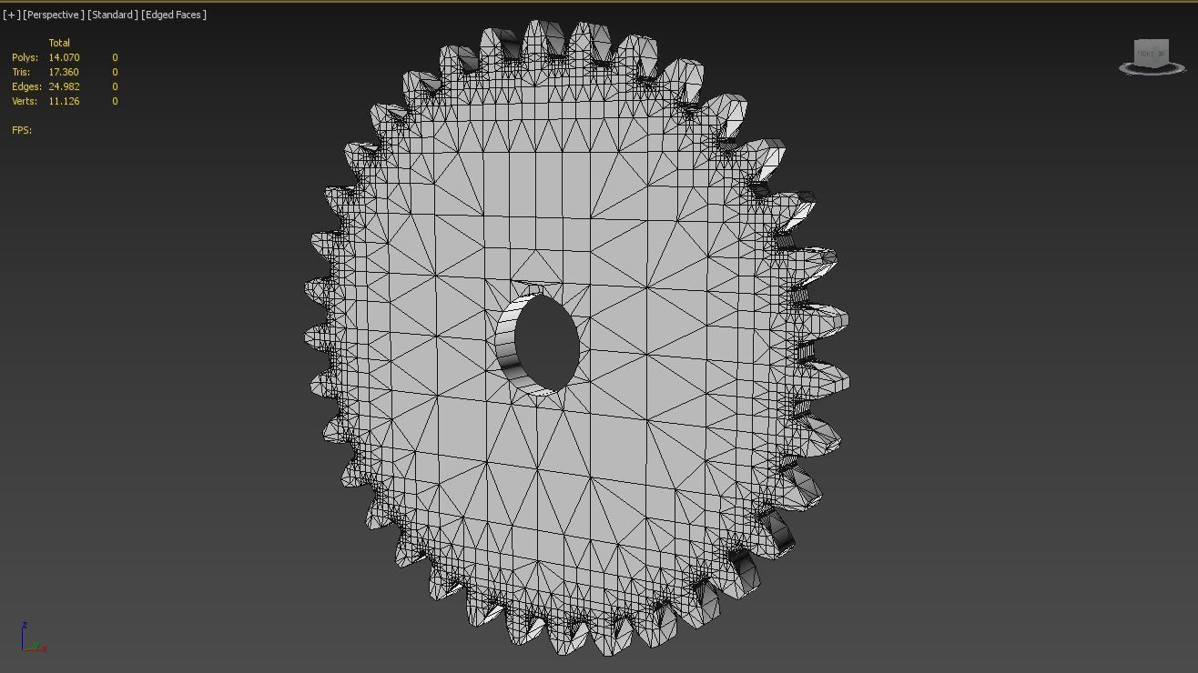 Original Size Gear Wheel 35 Tooth modul 5mm Ready for 3D print  3D print model_6