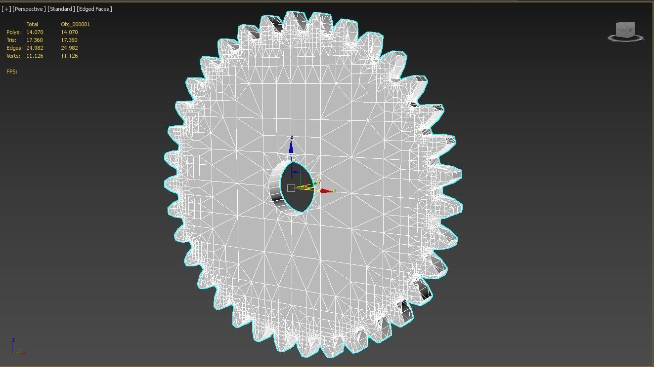 Original Size Gear Wheel 35 Tooth modul 5mm Ready for 3D print  3D print model_4