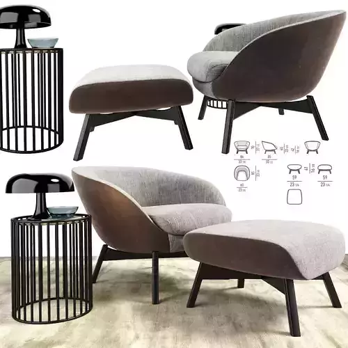Ressell Arm-chair Coffee Table Set