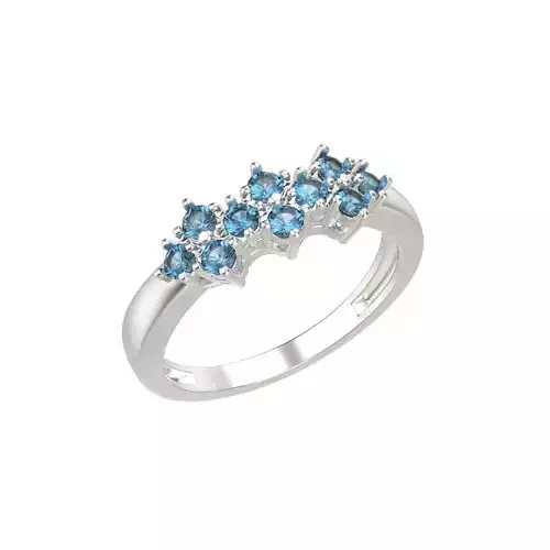  wedding engagement women ring with gems CAD 3dm stl