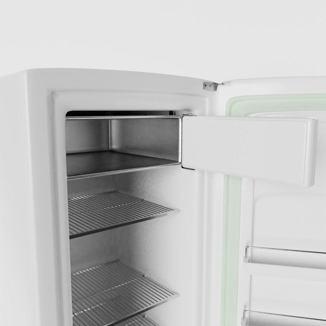 Vintage Refridgerator 3D model_2