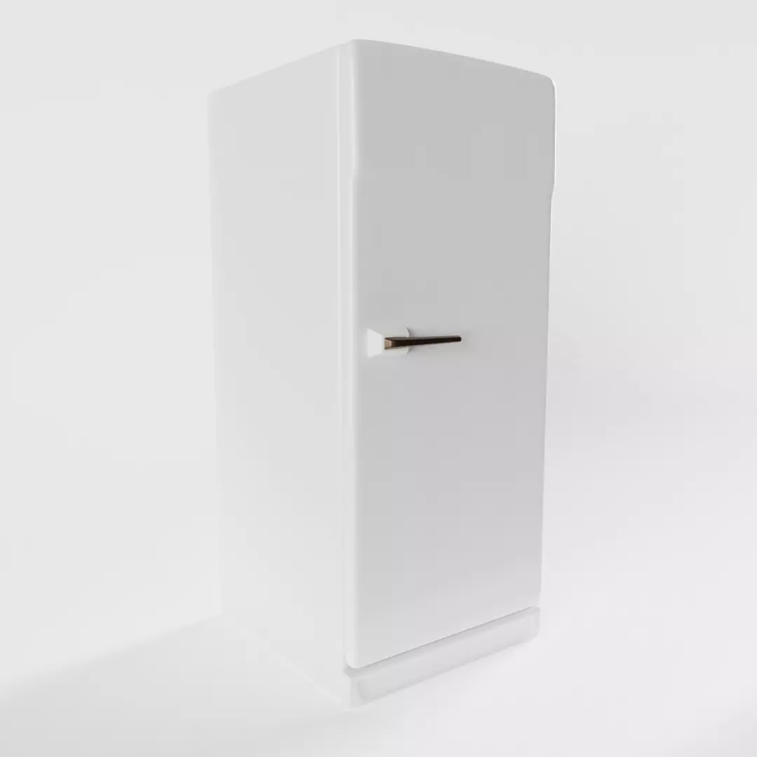 Vintage Refridgerator 3D model_0