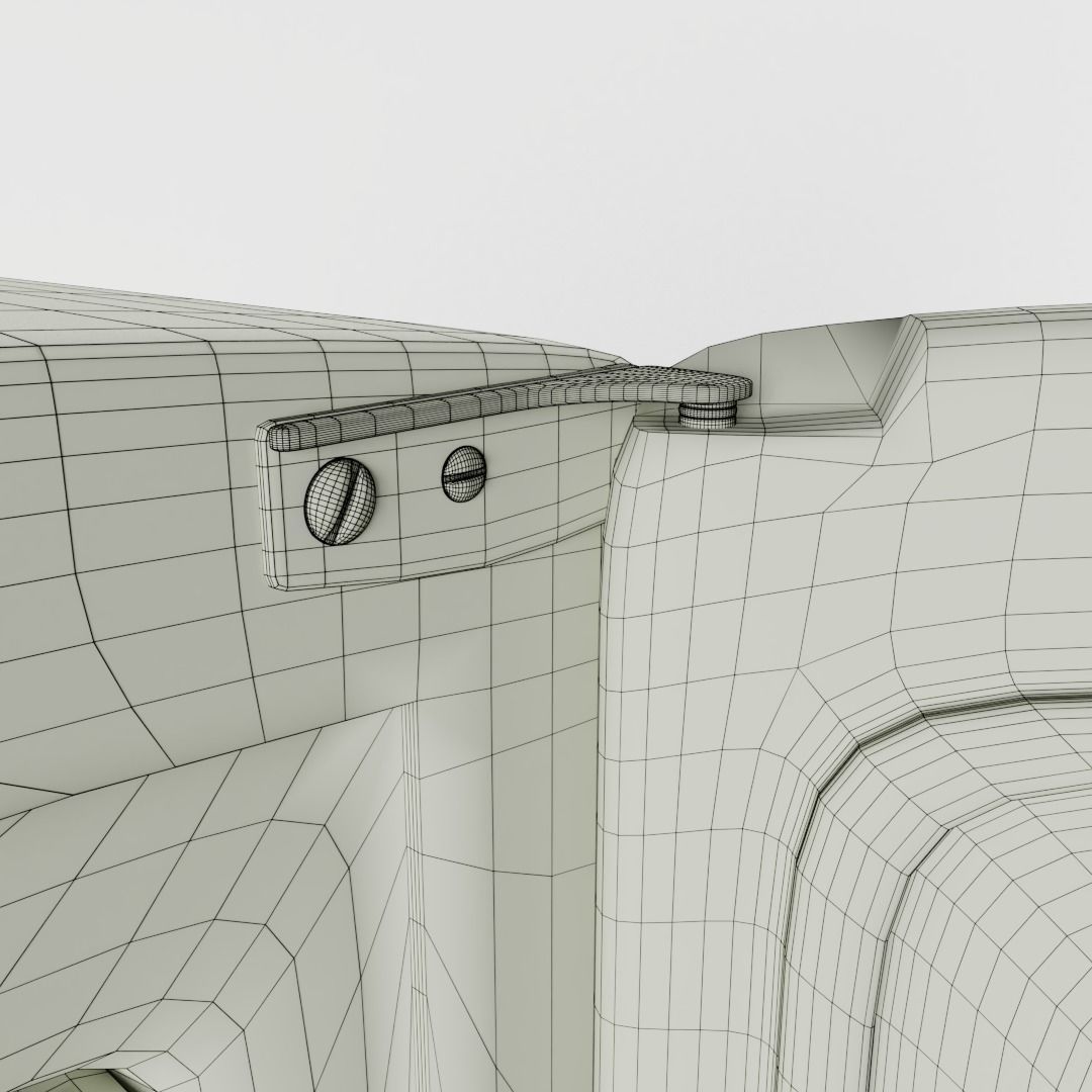 Vintage Refridgerator 3D model_4