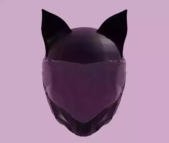 helmet cat ear Free low-poly 3D model