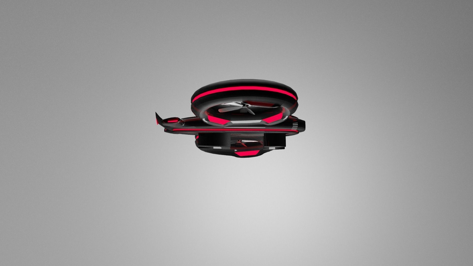 Twin bladed Drone Free low-poly 3D model_2