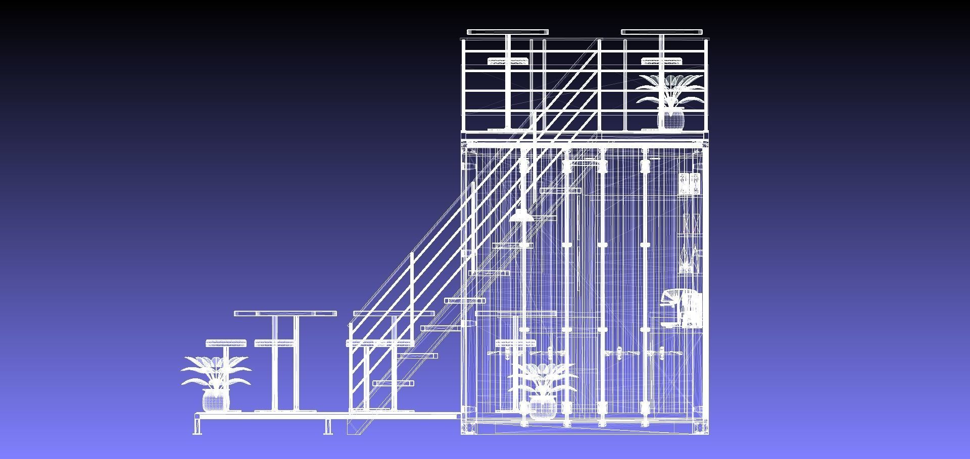 Mini Cafe Container 3D model_6