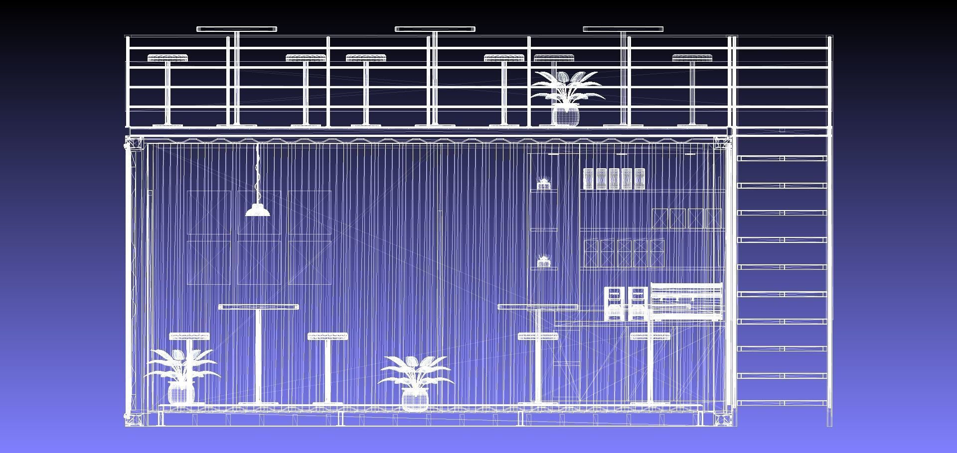 Mini Cafe Container 3D model_5