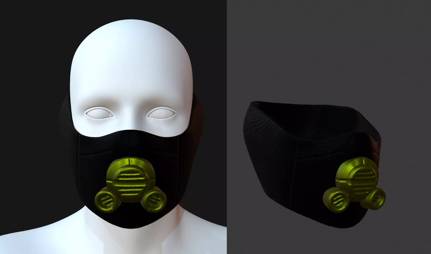Gas mask helmet 3d model scifi Low-poly Low-poly 3D model Low-poly 3D model