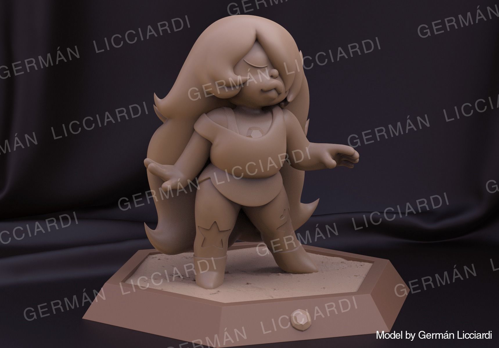 Amethyst- Steven Universe  3D print model_6