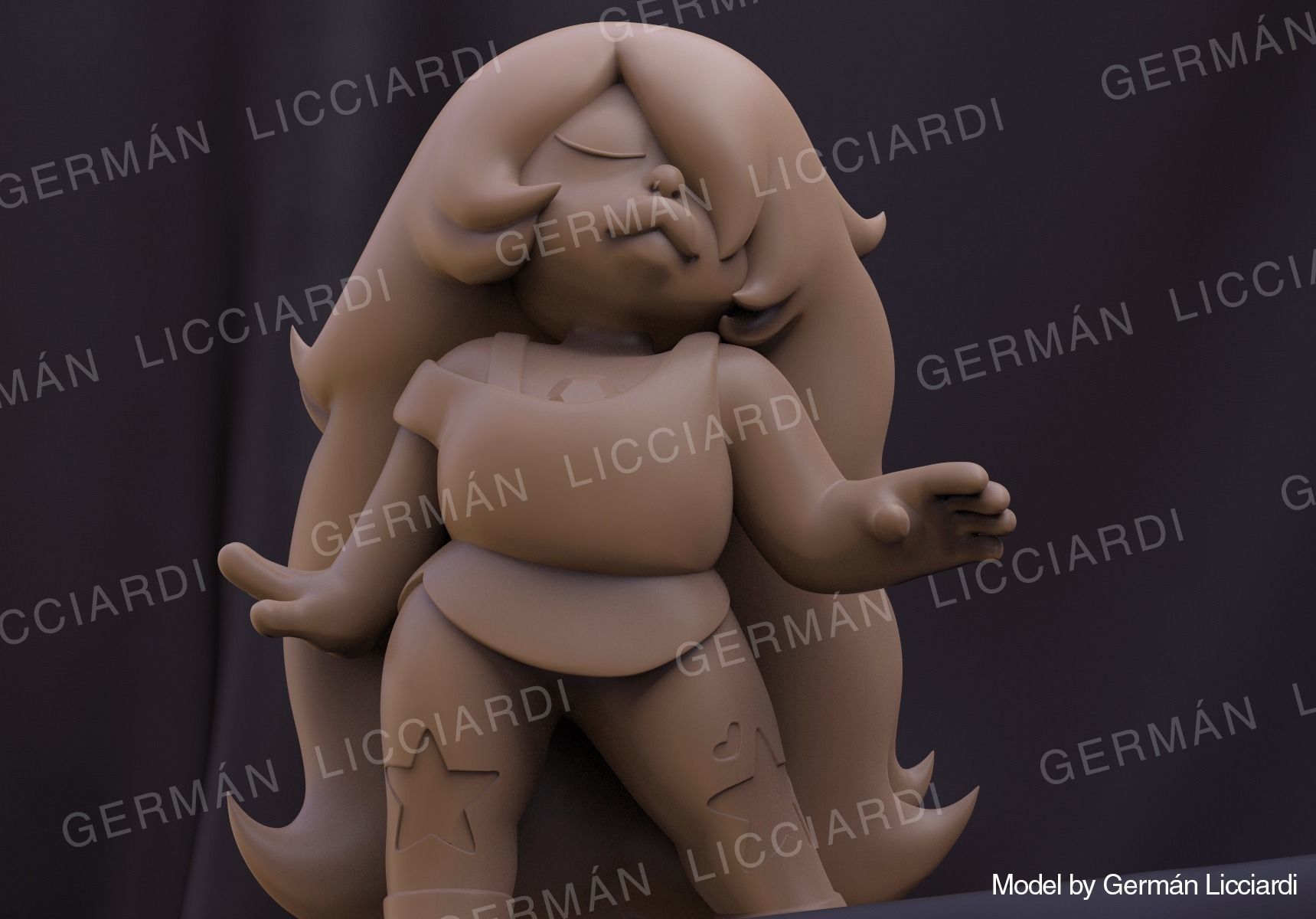 Amethyst- Steven Universe  3D print model_7