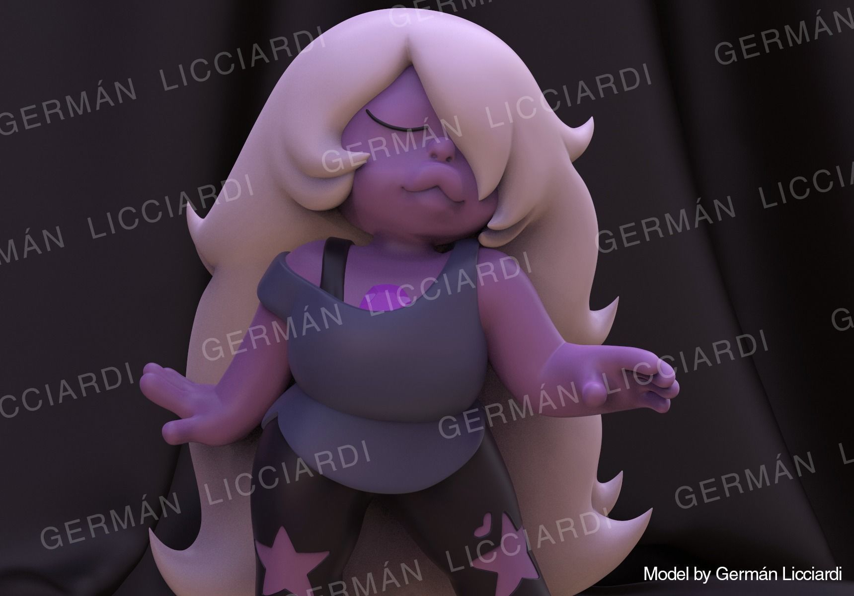 Amethyst- Steven Universe  3D print model_1