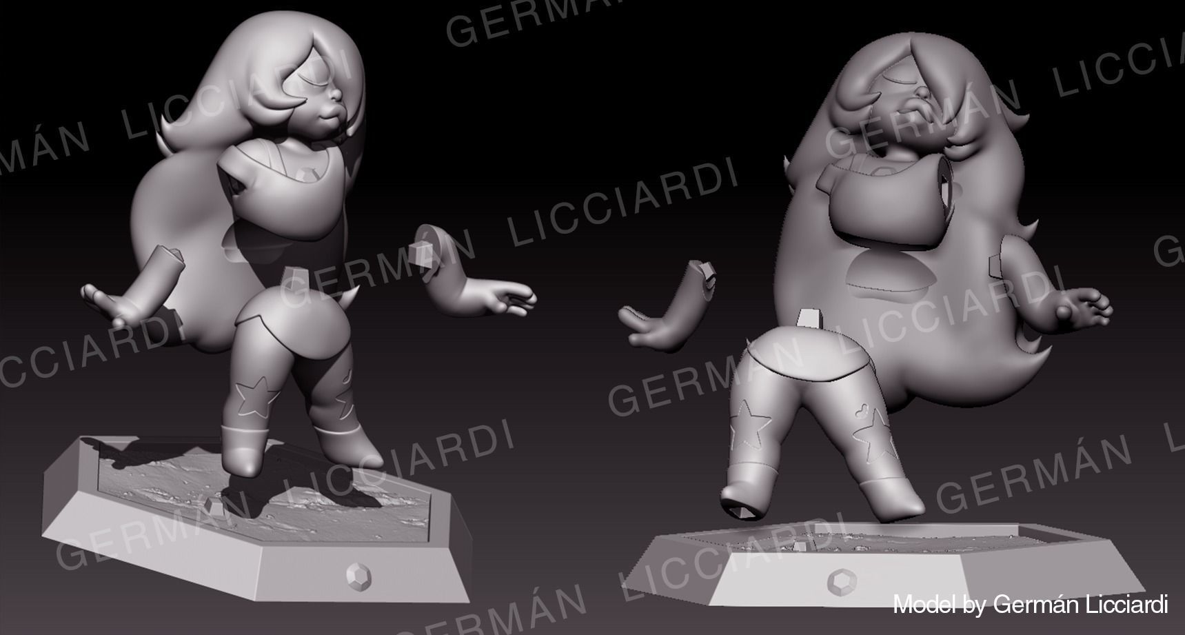 Amethyst- Steven Universe  3D print model_8