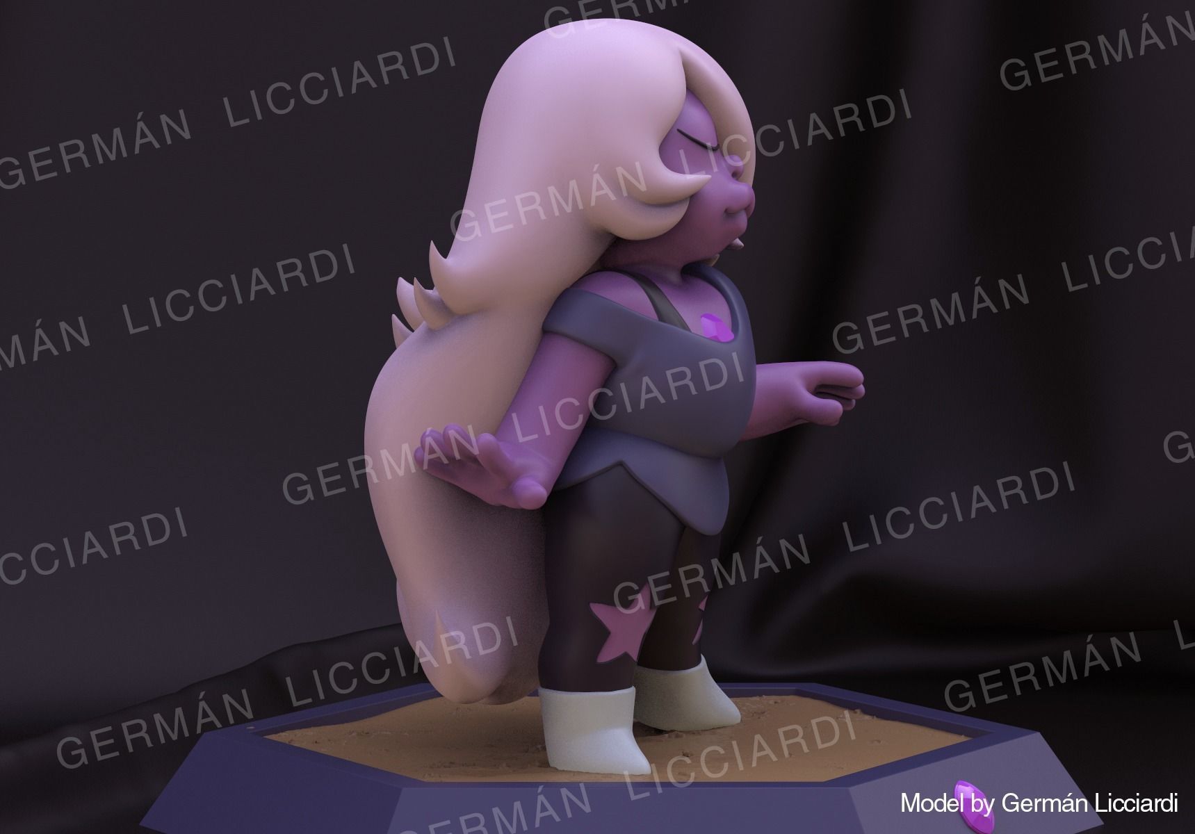 Amethyst- Steven Universe  3D print model_4