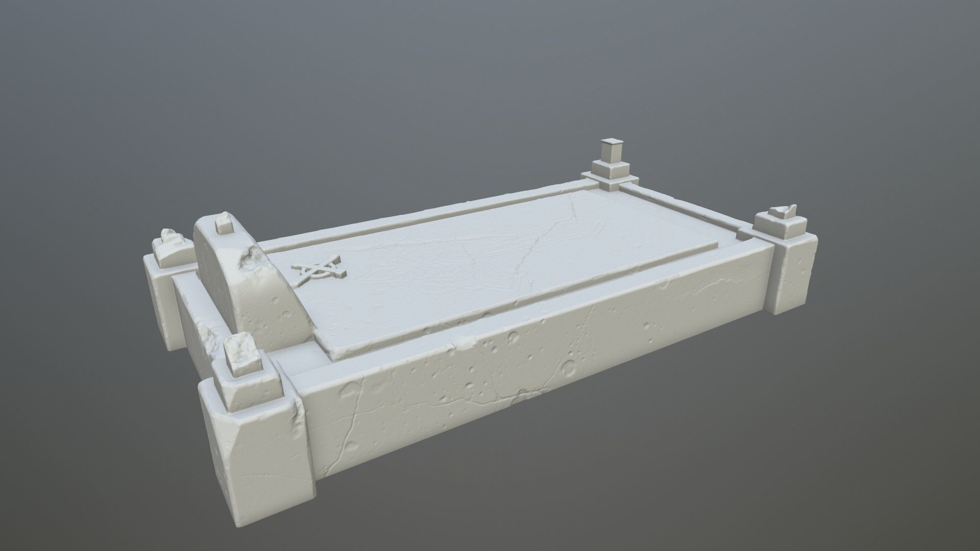 tombstone 8 grave 3D print model_1