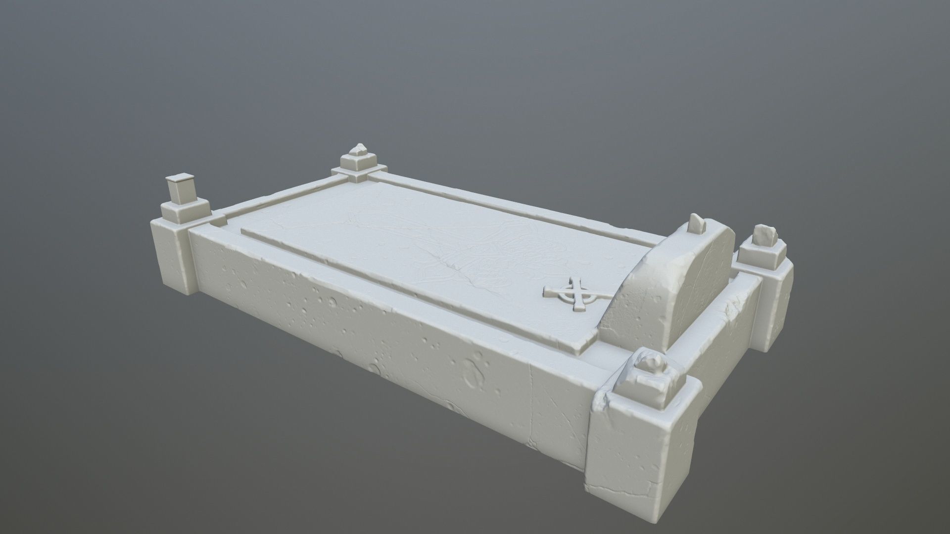 tombstone 8 grave 3D print model_3