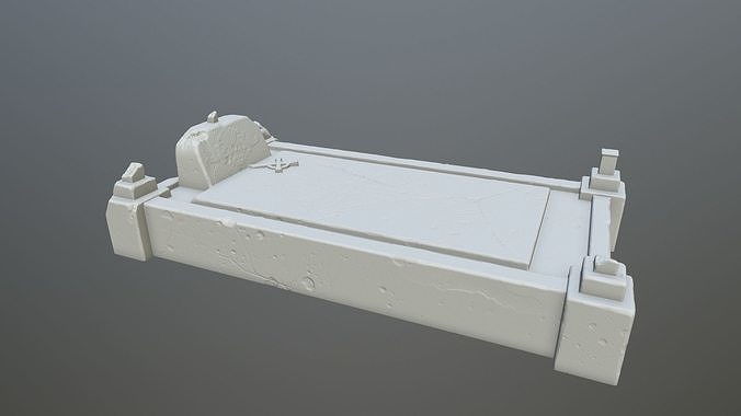tombstone 8 grave Low-poly 3D print model