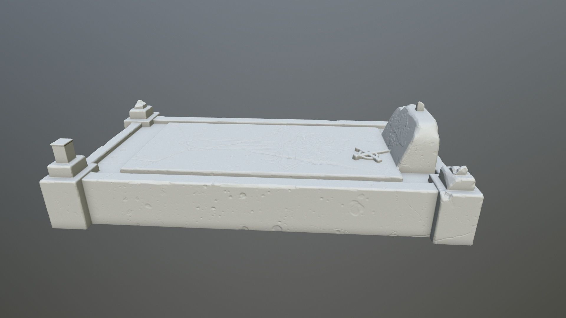 tombstone 8 grave 3D print model_4