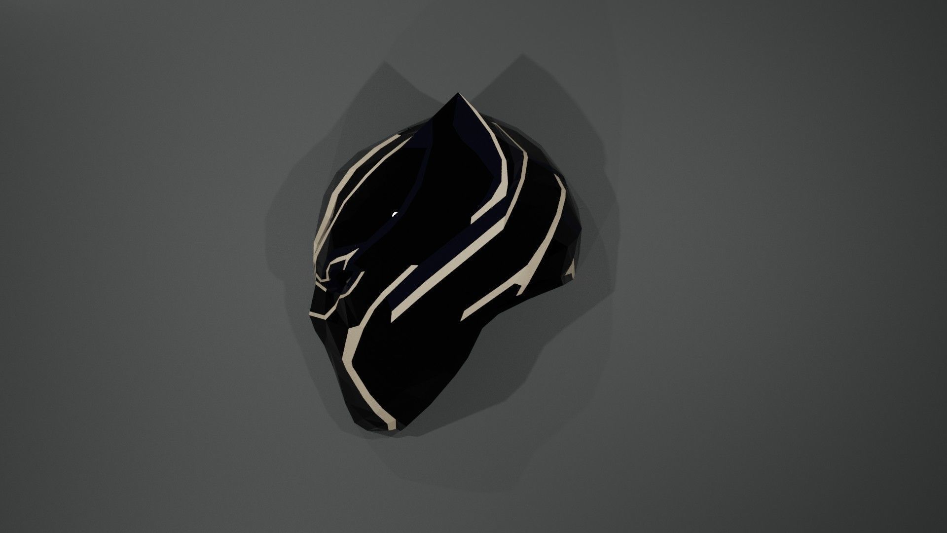 black panther mask 3d model and papercraft template 3D print model_2