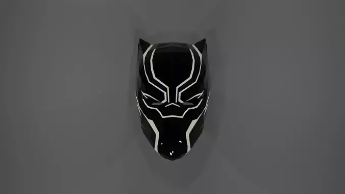 black panther mask 3d model and papercraft template