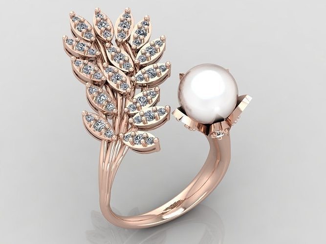 Pearl Ring 3D Print 3D print model