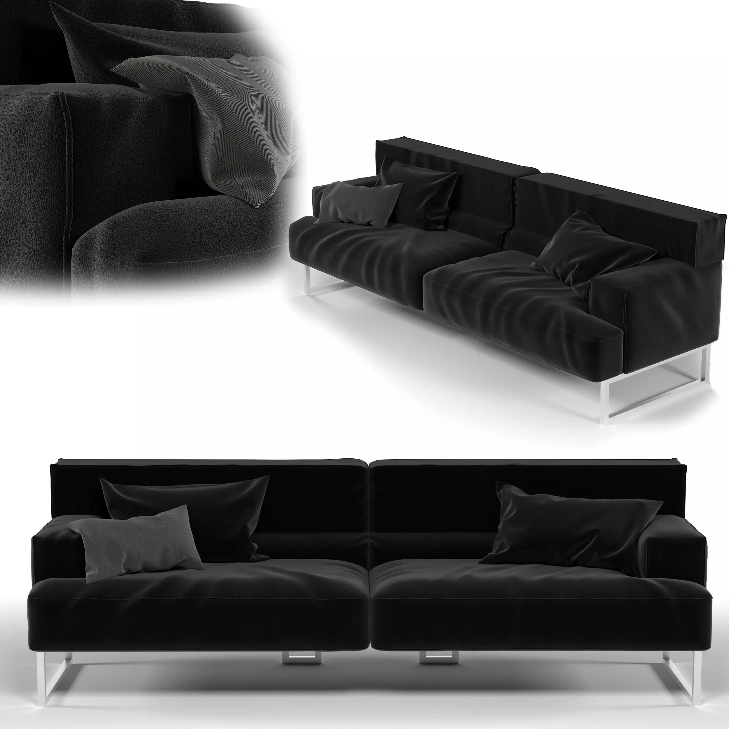 cloud sofa 3D model_0