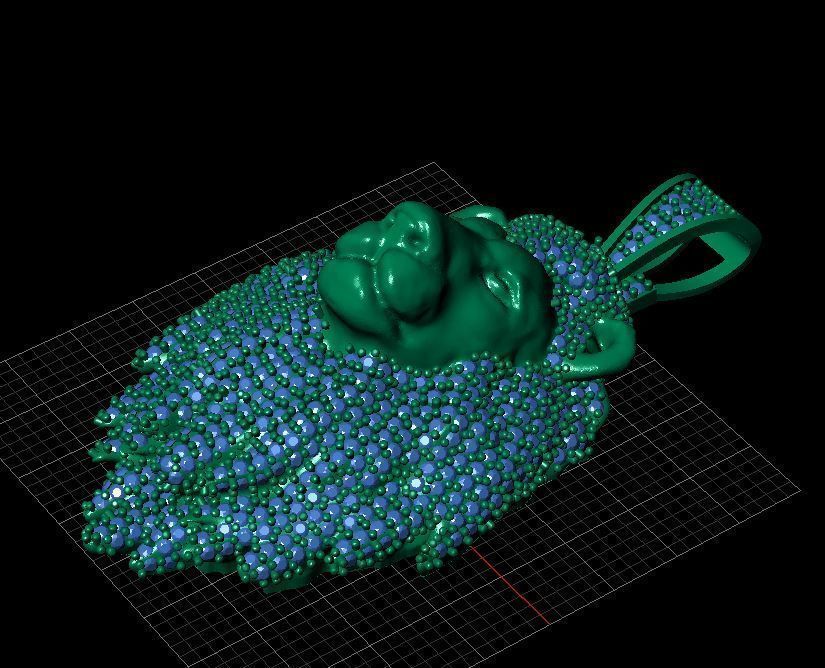  lion necklace 3D print model_3