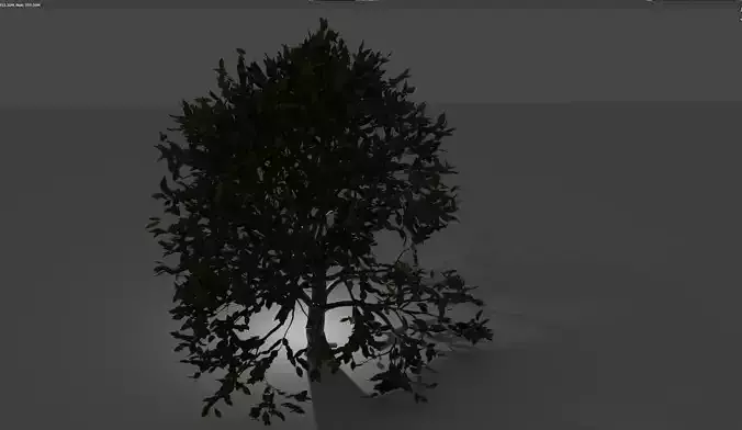 A photorealistic high poly tree