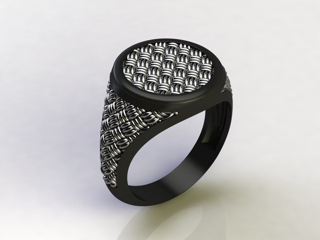 Man ring wicker 3D print model_2