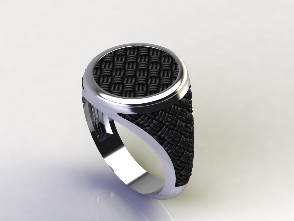 Man ring wicker 3D print model_1
