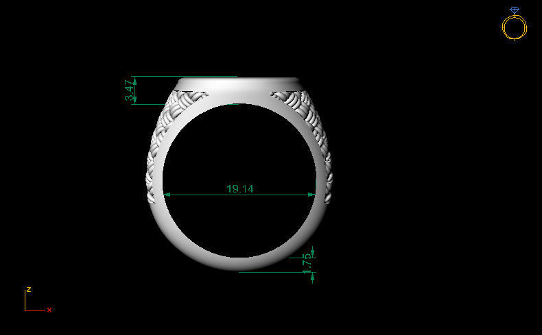 Man ring wicker 3D print model_5