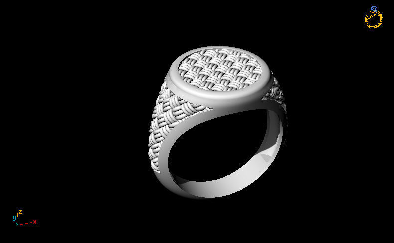 Man ring wicker 3D print model_7