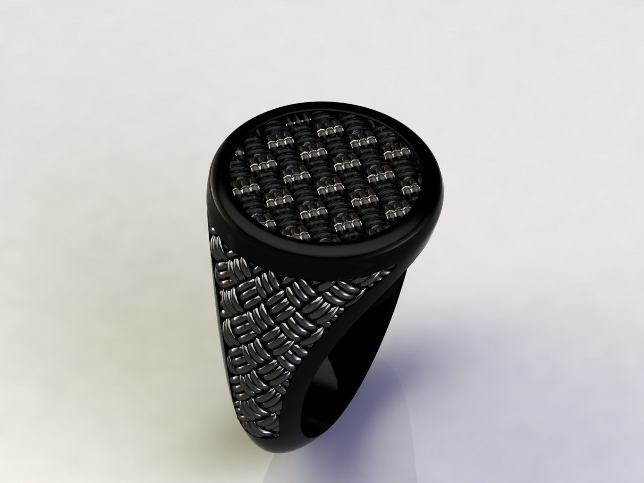 Man ring wicker 3D print model_3