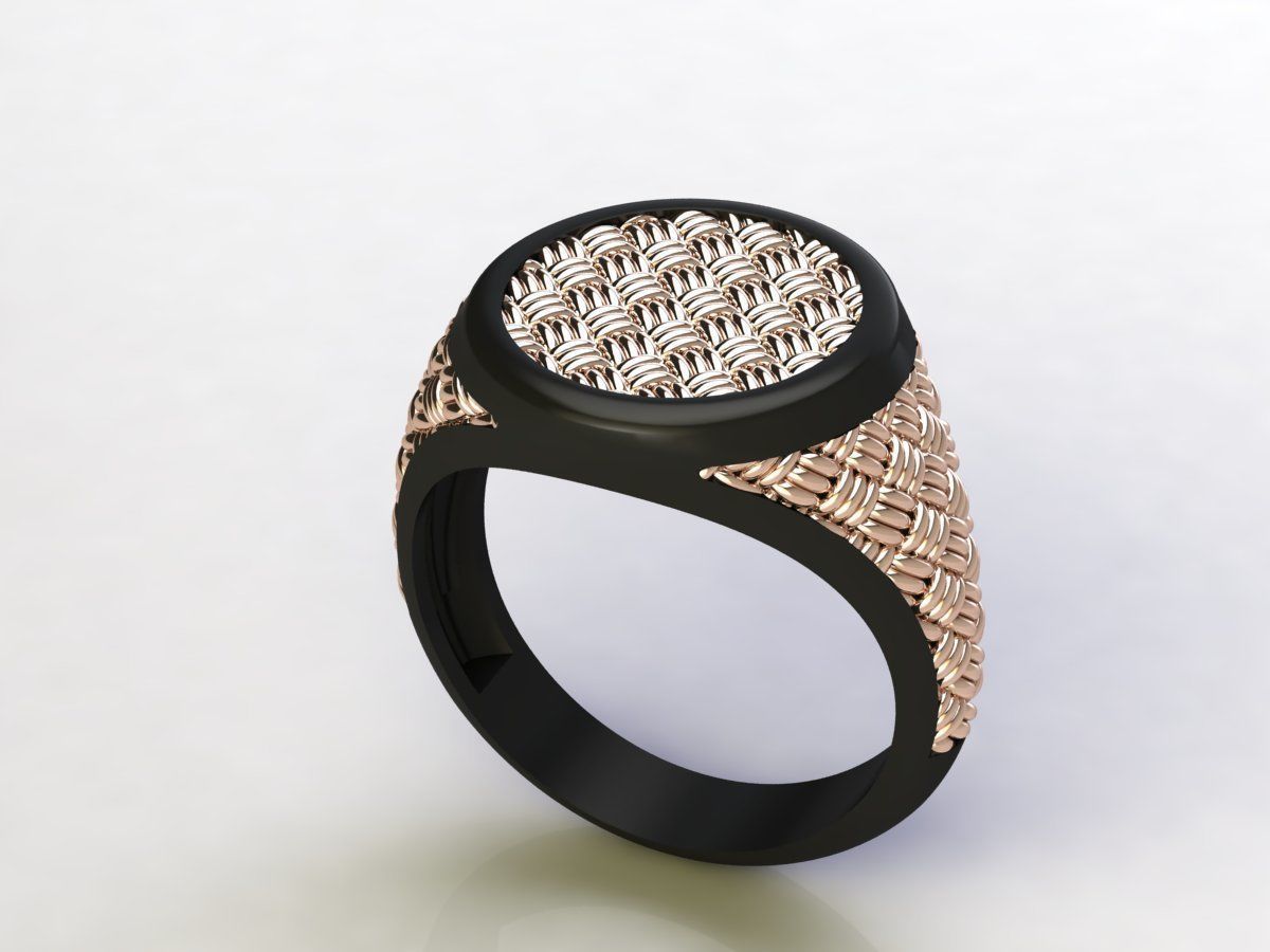 Man ring wicker 3D print model_4