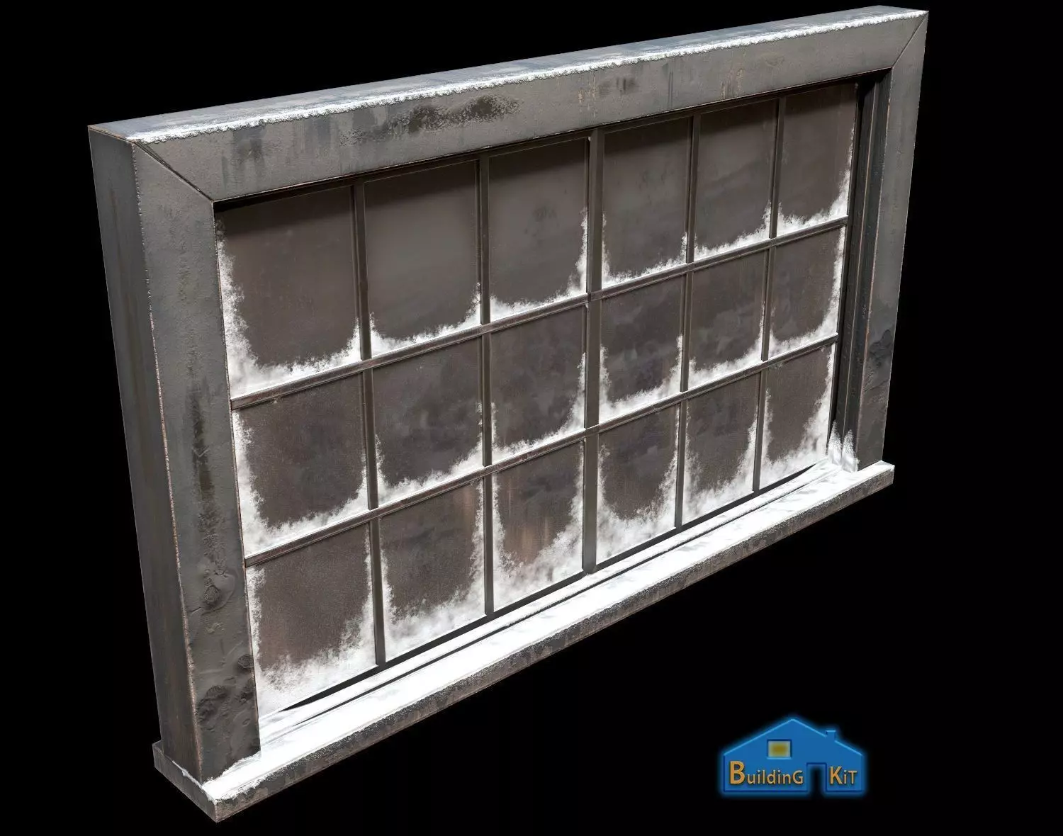 Frosted window - modular Low-poly 3D model